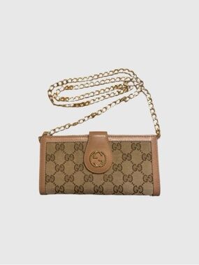 Gucci Wallet with Gold GG Accent on chain